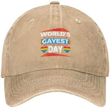 Worlds Gayest Dad Pride Baseball Cap for Men Women