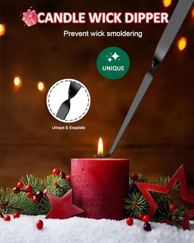 Burtok 4-in-1 Candle Care Kit with Red Heart Design