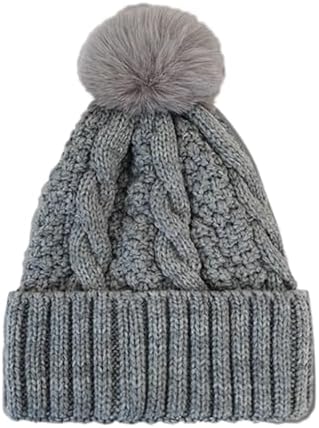 Mens Slouchy Wool Knit Skull Cap for Winter