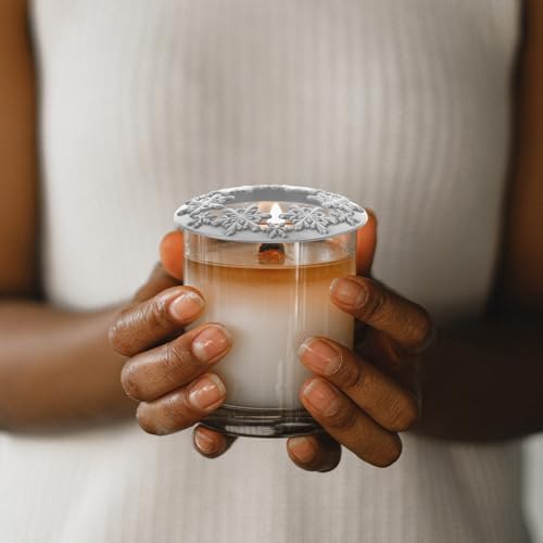 Luxshiny Snowflake Candle Cover with Lid