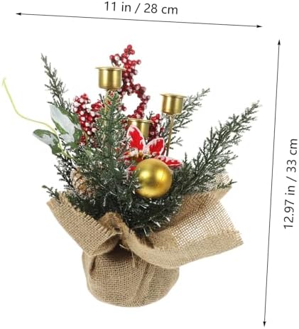 Cabilock Christmas Garland with Candle Holders and Lights