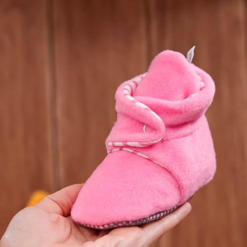 Ella Bonna Fleece Baby Booties with 3-Level Snaps