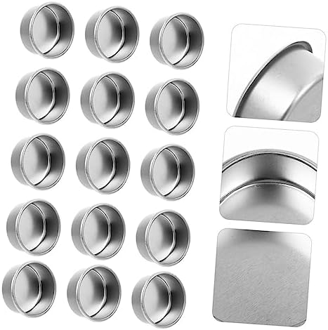 HOOTNEE 24pcs Silver Rimmed Iron Candle Holders