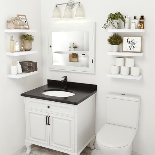 Vivelove 16 Inch Floating Shelves Set of 2 for Bathroom Wall 1