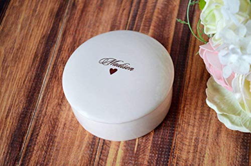 Personalized Baptism Gift Round Keepsake Box