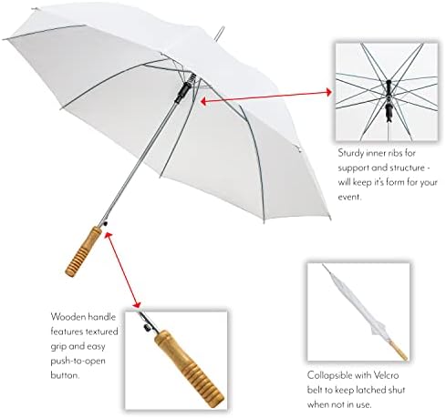 Anderson 48 Wedding Umbrella - 10 Pack White