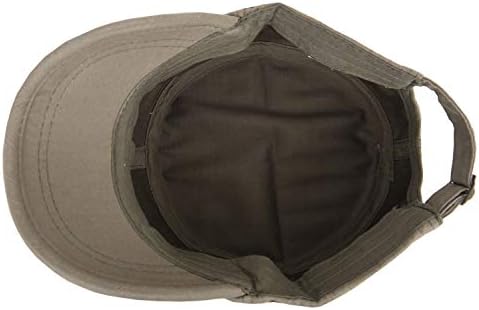 ChezAbbey Organic Cotton Flat Top Cadet Cap for Men Women