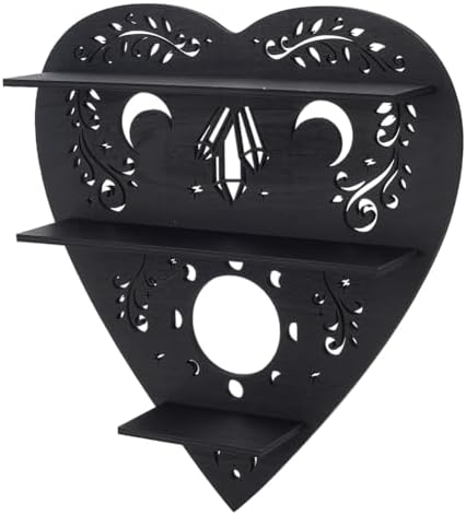 INFUNLY Heart Shape Crystal Display Shelf