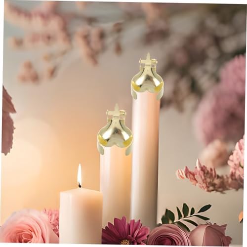 Luxshiny Gold Heart Shaped Candle Snuffer Set