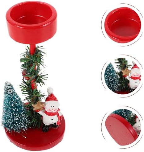 Exquisite Resin Snowman Candle Holder Winter Wedding Decor 1