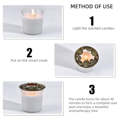 NICENEEDED Shell Starfish Candle Topper Gold