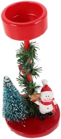 VINTORKY Cute Retro Snowman Candle Holder