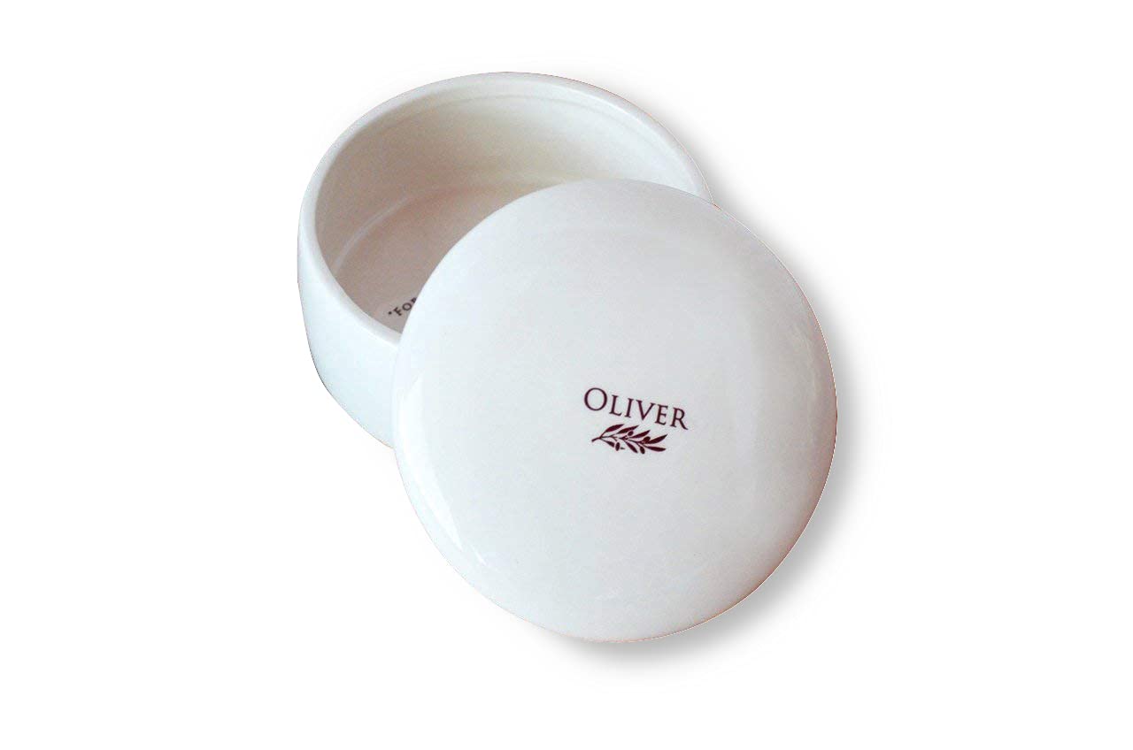 Personalized Baptism Gift Round Keepsake Box with Have Adventures Saying