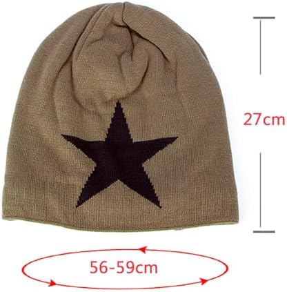 Cambkatl Mens Star Graphic Slouchy Beanie