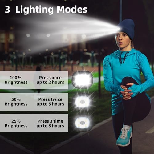 Biuonk Unisex LED Beanie with Light