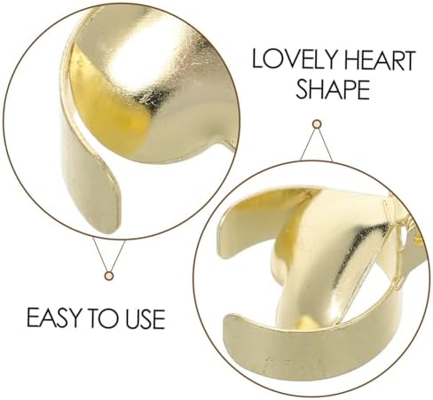 Cabilock Heart Shaped Metal Candle Snuffer Tool Set