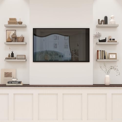 Heimlove Floating Shelves 16 Inch Set of 2 Grey