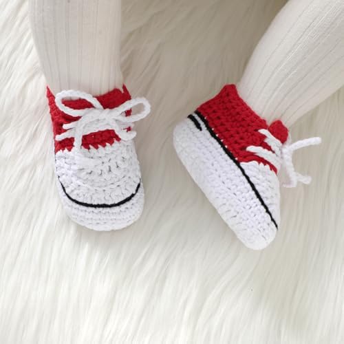 Mimixiong Baby Booties Soft Crochet Shoes for Newborns