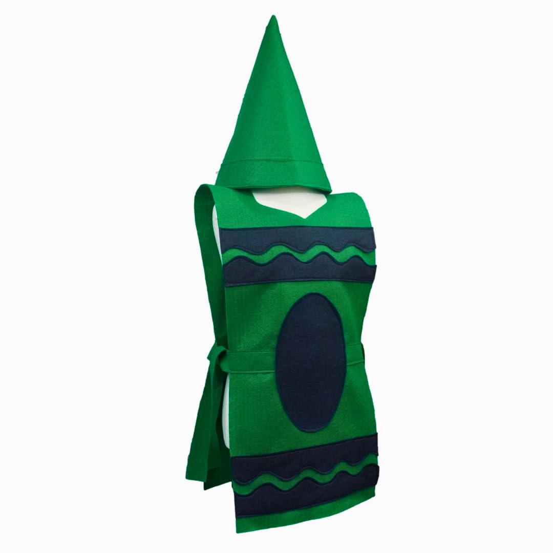 Green Crayon Costume Tunic and Hat Set - Family Sizes