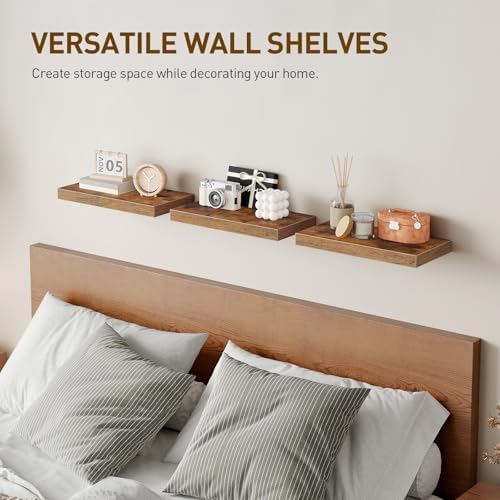 RALGEND Floating Shelves Set of 3 with Invisible Brackets