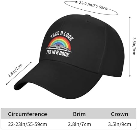 Take A Look Its in A Book Curved Brim Snapback Cap