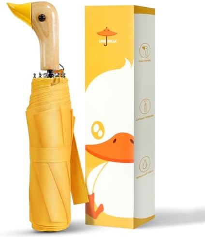 LEAGERA Cute Duck Head Folding Umbrella for Girls