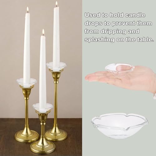 OwnMy 2PCS Glass Candle Drip Protectors