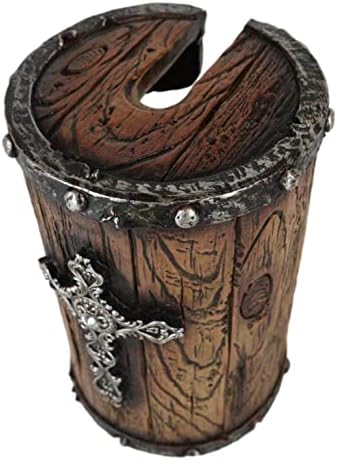 Ebros Gift Rustic Western Scroll Art Toilet Brush Set
