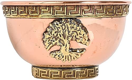 Tree of Life Copper Offering Bowl 3 - New Age Imports Inc