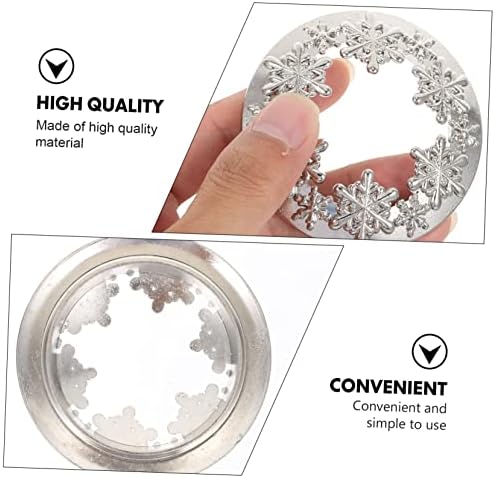 TOKIDNY Snowflake Candle Lid Zinc Alloy Christmas Decor 1