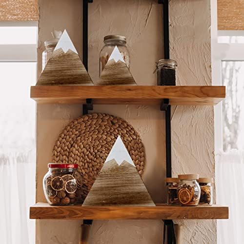 Maitys 3 Pcs Mountain Decor Signs Dark Brown