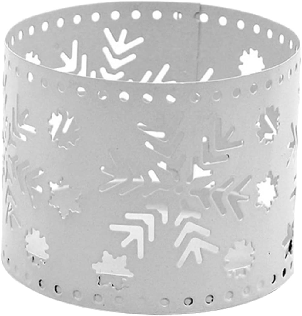 Iron Christmas Candle Holder Snowflake Design Pen Stand Decor