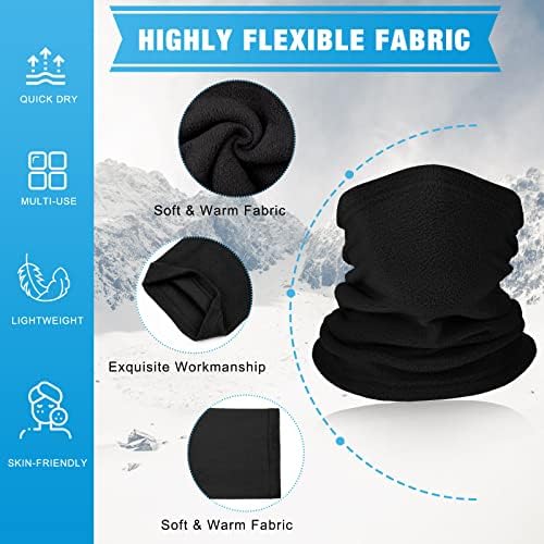 JenPen 4-Piece Kids Winter Fleece Neck Gaiters