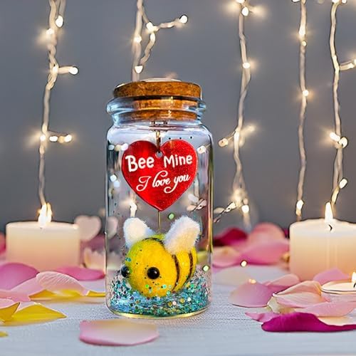Cute Bee Love Message in a Bottle Gift for Couples 1
