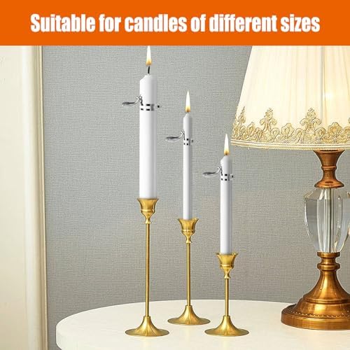 12Pcs Automatic Candle Snuffer Kit with Silver Heart Design