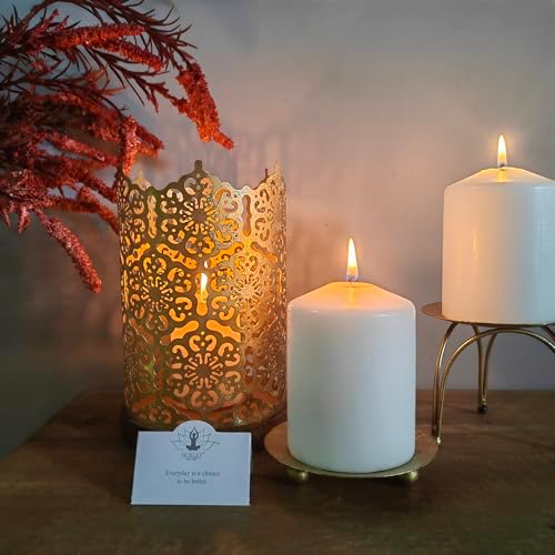Hosley Gold Candlestick Holder 75 Inch High