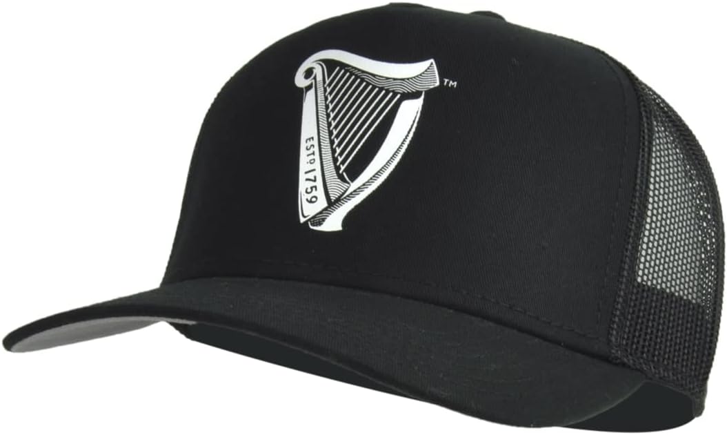 Guinness Trucker Cap Harp Logo Unisex Beer Hat