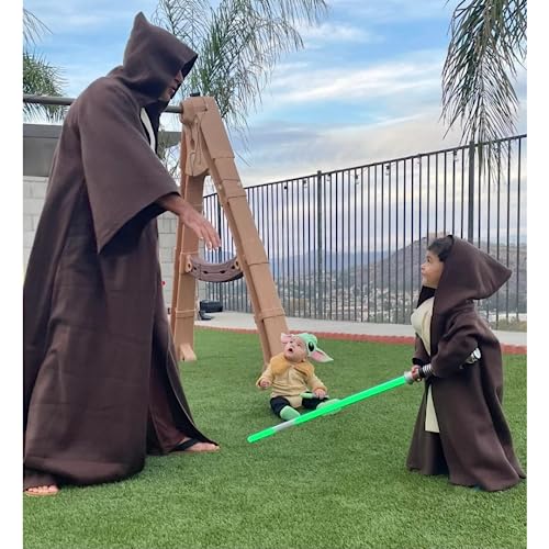 Deluxe Galaxy Wars Brown Hooded Robe Costume Set