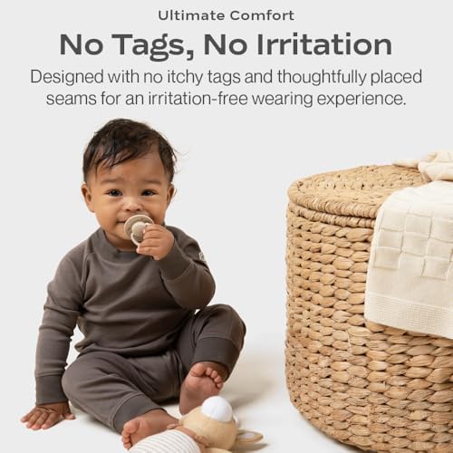 MON CHOU Organic Cotton Ribbed Joggers for Baby