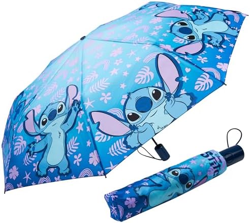 Disney Automatic Umbrella - Compact Lightweight Folding Travel Umbrella