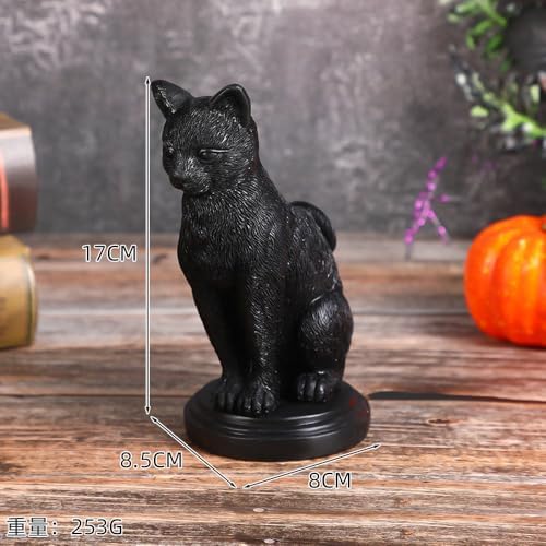 Dark Gothic Candlestick Holder - Raven Cat Wolf Halloween Decor