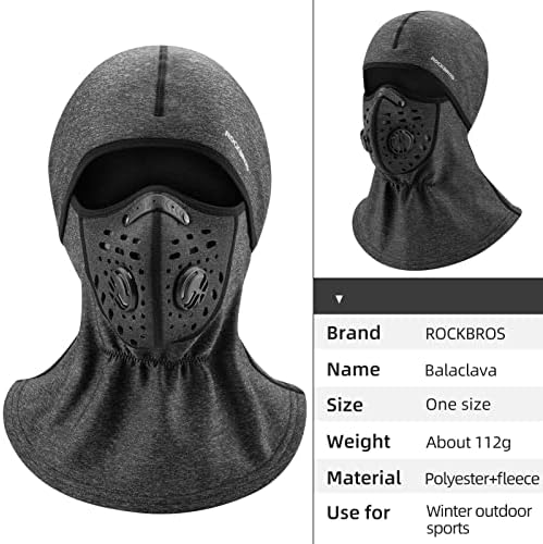 RockBros Ski Mask Balaclava Winter Thermal Cover for Men