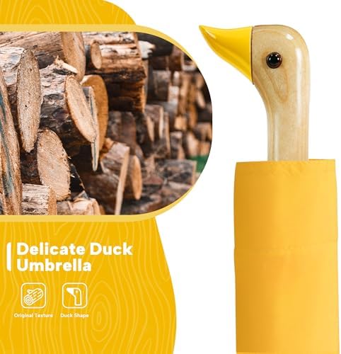 LEAGERA Cute Duck Head Folding Umbrella for Girls