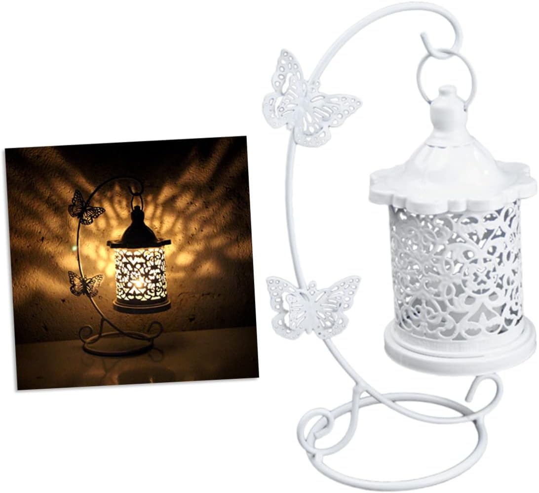 Zerodeko Wrought Iron Bird Cage Candlestick Holder 1