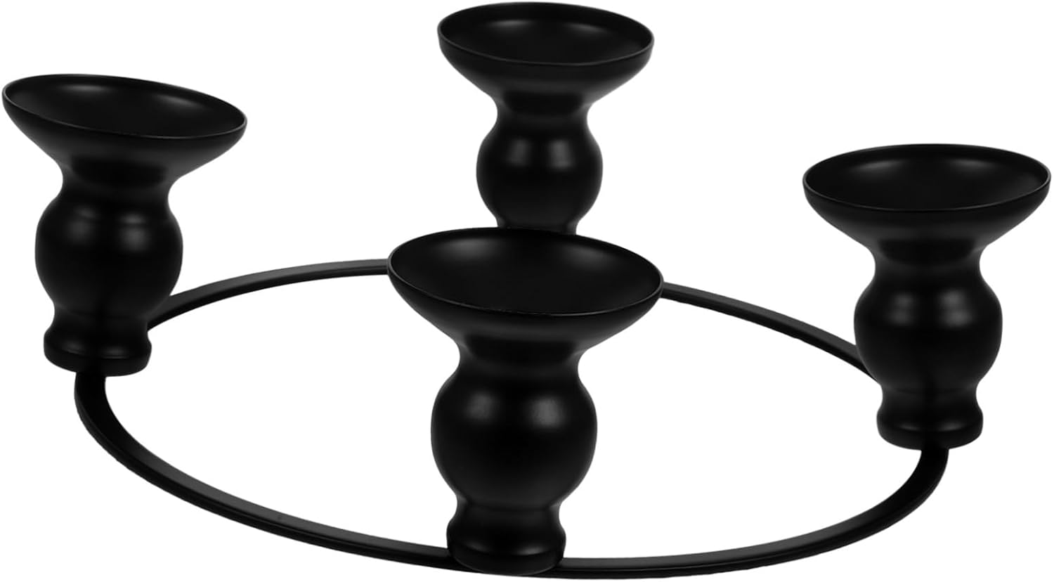 PRETYZOOM Iron Taper Candle Holder Ring for Christmas Wreath