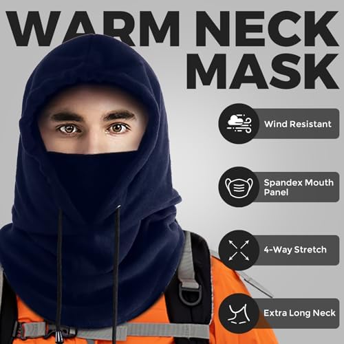 AURUZA Fleece Balaclava Ski Mask for Men Women