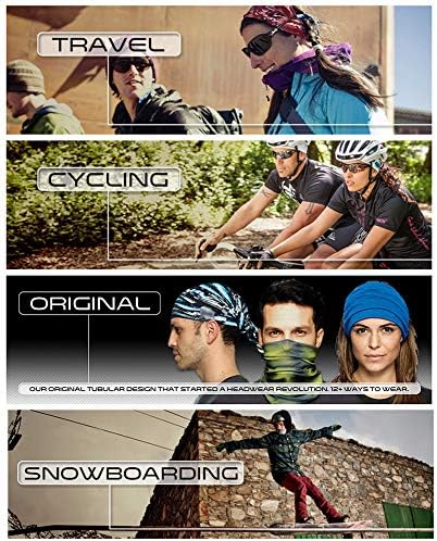 KALILY 12PCS Headband Bandana - Microfiber Face Shield Headwrap Scarf Neck Gaiter Hair Band