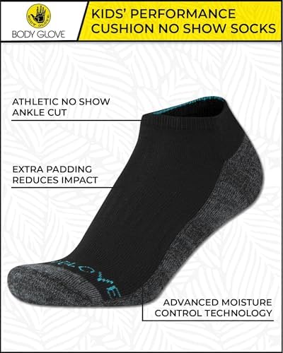 Body Glove Girls 10 Pack No Show Ankle Socks