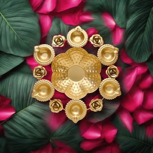DIGGY ARTS Premium Gold Urli Bowl 11 Inch
