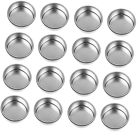 BUGUUYO 24pcs Silver Rimmed Iron Candle Holders